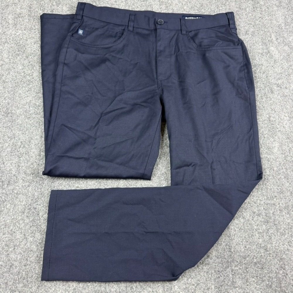 Mizzen+Main Performance Pants Mens 34x28 Navy Trim Fit Wool Blend